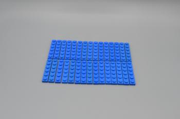 Mobile Preview: LEGO 30 x Basisplatte 1x6 blau blue basic plate 3666 366623