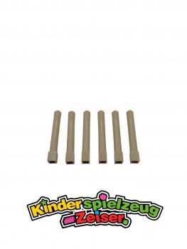 Preview: LEGO 6 x Pfeiler SÃ¤ule Stein beige Tan Support 1x1x6 Solid Pillar 43888