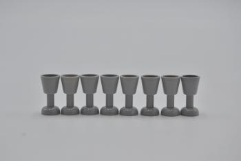 Preview: LEGO 8 x Kelch Becher Pokal neuhell grau Light Bluish Gray Utensil Goblet 2343