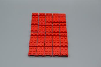 Preview: LEGO 20 x Platte 2x4 Radabdeckung Kotflügel rot red wheel case mudguard 3788
