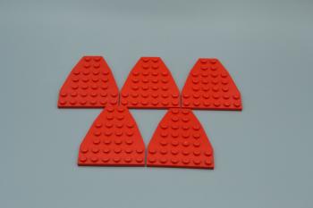 Preview: LEGO 5 x Keilplatte rot Red Wedge Plate 7x6 without Stud Notches 2625