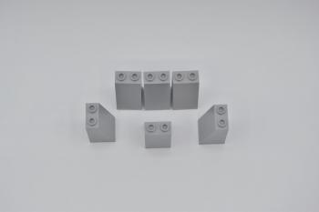 Preview:  LEGO 6 x SchrÃ¤gstein neuhell grau Light Bluish Gray Slope 75 2x2x3 Hollow 3684a