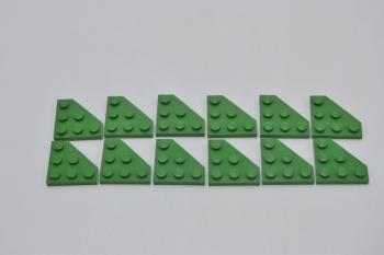 Preview: LEGO 12 x Ecke FlÃ¼gel Platte grÃ¼n Green Wedge Plate 3x3 Cut Corner 2450