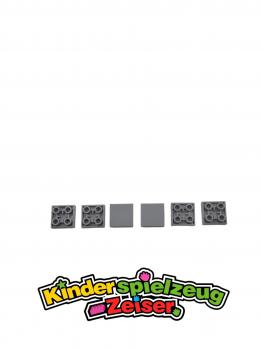 Preview: LEGO 6 x Fliese invers neuhell grau Light Bluish Gray Tile 2x2 Inverted 11203 