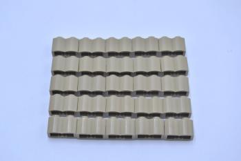 Preview: LEGO 25 x Palisadenstein dunkelbeige Dark Tan Brick Modified 1x2 Log 30136