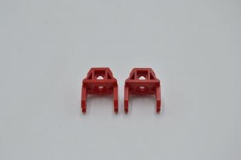 Preview: LEGO 2 x Magnethalterung rot Red Magnet Holder 2x3 with Clips and Pin Hole 2607 