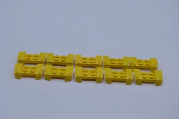 Preview: LEGO 10 x KotflÃ¼gel gelb Yellow Vehicle Mudguard 2x4 Headlights Overhang 44674