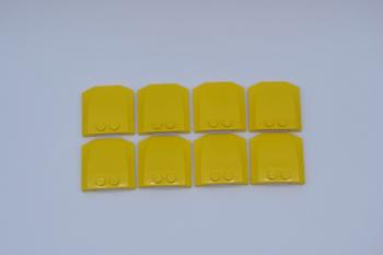 Preview: LEGO 8 x Motorhaube Dach gelb Yellow Wedge 4x4x2/3 Triple Curved 45677