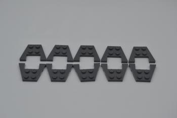 Preview: LEGO 10 x FlÃ¼gelplatte neues dunkelgrau Dark Bluish Gray Wedge Plate 3x4 48183