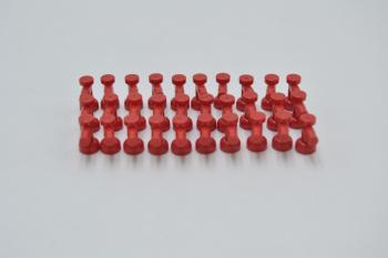 Preview: LEGO 30 x Wasserhahn rot Red Tap 1x1 without Hole in Nozzle End 4599b