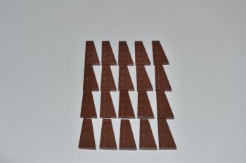Preview: LEGO 20 x FlÃ¼gelplatte rechts rotbraun Reddish Brown Plate 4x2 Right 41769