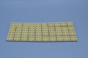 Preview: LEGO 40 x Basisplatte Bauplatte Grundplatte beige Tan Basic Plate 3022