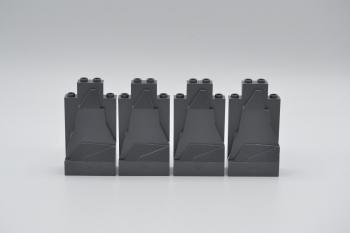 Preview: LEGO 4 x Fels Stein neues dunkelgrau Dark Bluish Gray Rock Panel 2x4x6 47847