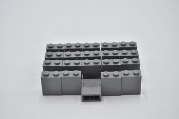 Preview: LEGO 20 x Wand StÃ¼tze neues dunkelgrau Dark Bluish Gray Brick 1x2x2 3245b