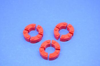 Preview: LEGO 12 x Brunnenstein rot Red Brick Round Corner 2x2 Macaroni Stud Notch 3063