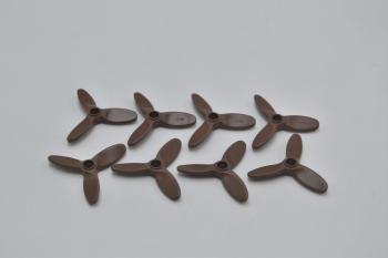 Preview: LEGO 8 x Propeller Rotor alt braun Brown 3 Blade 5.5 Diameter 4617