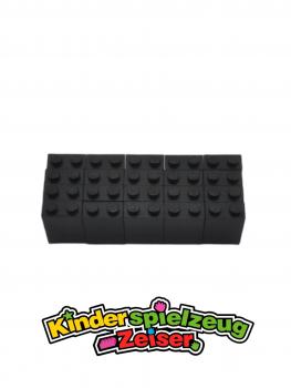 Preview: LEGO 20 x Wand StÃ¼tze Stein schwarz Black Brick 1x2x2 Inside Stud Holder 3245c