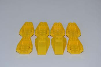 Preview: LEGO 8 x Keilstein gelb Yellow Wedge 6x4 Triple Inverted Curved 43713