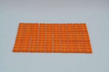 Mobile Preview: LEGO 30 x Basisplatte 2x4 orange basic plate 3020 4158355