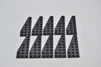 Preview: LEGO 10 x FlÃ¼gelplatte links schwarz Black Wedge Plate 8x3 Left 50305