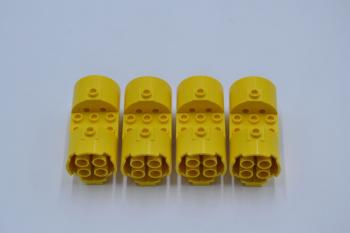 Preview: LEGO 4 x Triebwerk Turbine gelb Yellow Cylinder 3x6x2 2/3 Horizontal Round 30360