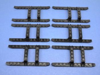 Preview: LEGO 6 x Helikopter Kufen schwarz Black Helicopter Sled Rails 12x6 30248