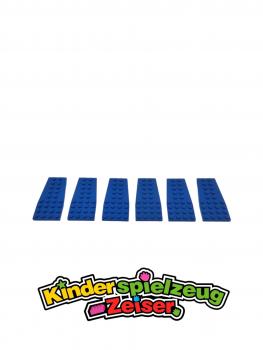 Preview: LEGO 6 x Keilplatte FlÃ¼gel blau Blue Wedge Plate 4x9 without Stud Notches 2413