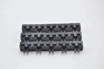 Preview: LEGO 15 x Stein schwarz Black Brick Modified 1x2 with Clip 30237