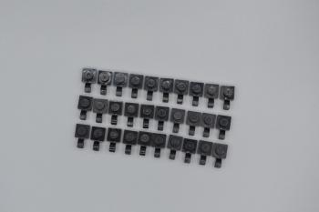 Preview: LEGO 30 x Platte 1x1 mit Clip senkrecht schwarz black clip holder vertical 6019