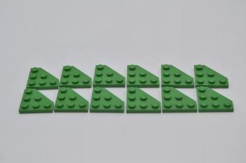 Preview: LEGO 12 x Ecke FlÃ¼gel Platte grÃ¼n Green Wedge Plate 3x3 Cut Corner 2450