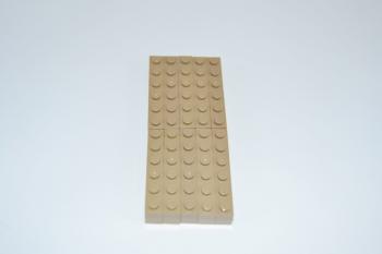 Preview: LEGO 10 x Basisstein Baustein dunkelbeige Dark Tan Basic Brick 1x6 3009