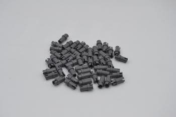 Preview: LEGO 50 x Technic Verbinder kurz neues dunkelgrau Dark Bluish Gray Pin 3/4 32002