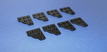 Preview: LEGO 8 x Ecke FlÃ¼gel Platte 3x3 schwarz black wedge wing plate 2450 245026