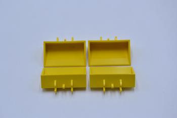 Preview: LEGO 4 x Baggerschaufel gelb Yellow Vehicle Digger Bucket Smooth 3x5x1 1/3 3433