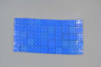 Preview: LEGO 50 x Basisplatte 2x2 blau blue basic plate 3022 302223