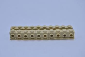 Preview: LEGO 20 x Konverter Lampenhalter beige Tan Brick Modified 1x1 Headlight 4070