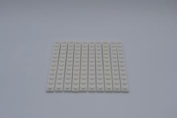 Mobile Preview: LEGO 10 x Basisplatte Bauplatte weiÃŸ White Basic Plate 1x12 60479 