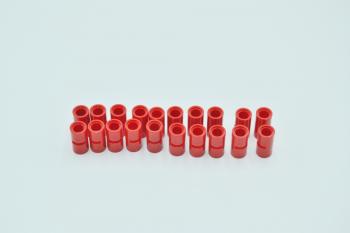 Preview: LEGO 20 x Verbinder rot Red Technic Pin Connector Round 2L with Slot 62462