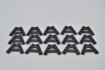 Preview: LEGO 15 x FlÃ¼gel schwarz Black Wedge Plate A-Shape 2 Rows of 4 Studs 15706 