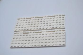 Preview: LEGO 8 x Platte FalltÃ¼r weiÃŸ White Plate 4x6 Trap Door Long Pins 92099 4599044