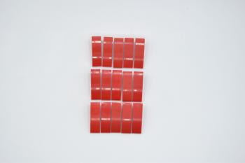 Preview: LEGO 15 x Bogensteine abgerundet rot Red Slope Curved 3x1 50950