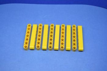 Preview: LEGO 10 x Technik Liftarm 1x7 gelb yellow technic 7m thick beam 32524 4495934