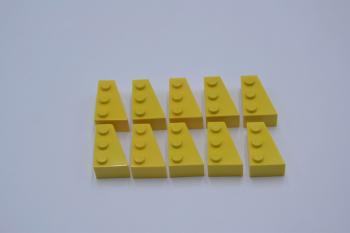 Preview: LEGO 10 x Keilstein Keilabsatz rechts gelb Yellow Wedge 3x2 Right 6564