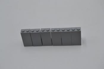 Preview: LEGO 6 x SchrÃ¤gstein neuhell grau Light Bluish Gray Slope 75 2x2x3 Solid 3684c