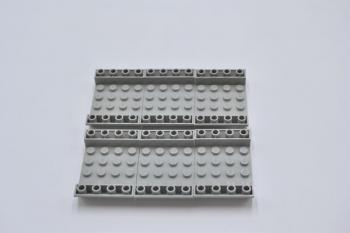 Preview: LEGO 6 x Wanne althell grau Light Gray Slope inverted 6x4 w. 4x4 Cutout 30283