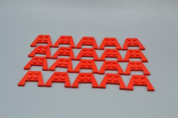 Preview: LEGO 20 x FlÃ¼gelplatte rot Red Wedge Plate 3x4 without Stud Notches 4859