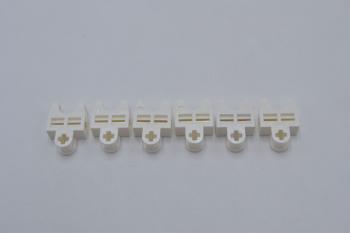 Preview: LEGO 6 x Kugelkopf Halter weiÃŸ White Technic Axle Connector 2x3 Ball 32174