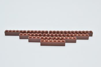 Preview: LEGO 10 x Basisstein Baustein rotbraun Reddish Brown Basic Brick 1x6 3009 