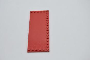 Preview: LEGO 1 x Platte mit Noppen rot Red Tile Modified 6x16 with Studs on Edges 6205