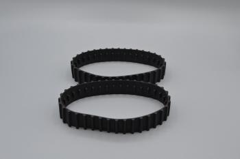 Preview: LEGO 2 x Gummikette schwarz Black Tread Large Non-Technic 36 tread links x1681